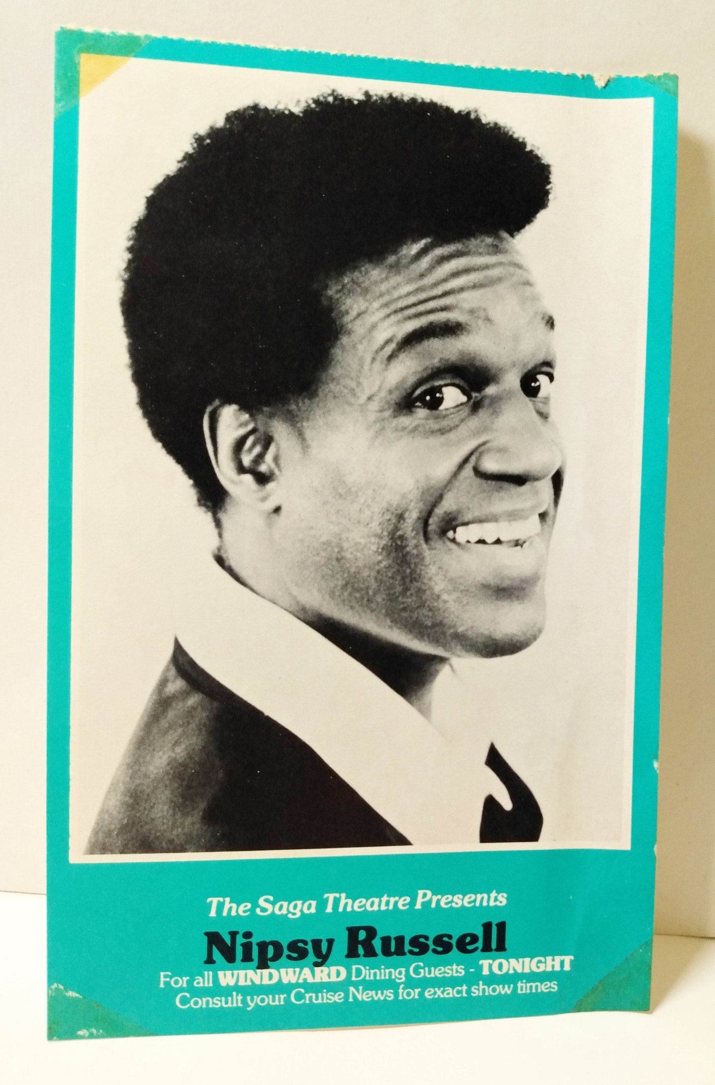 ss Norway Nipsy Russell Saga Theatre Norwegian Caribbean Postcard 1981 - TulipStuff