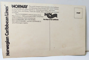 ss Norway Nipsy Russell Saga Theatre Norwegian Caribbean Postcard 1981 - TulipStuff