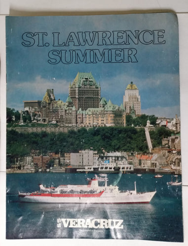 Bahama Cruise Line ss Veracruz Summer 1980 St Lawrence Canada Brochure - TulipStuff