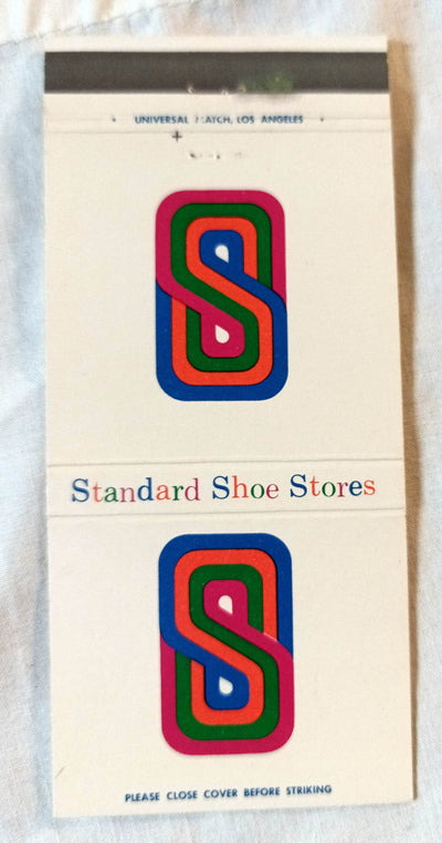 Standard Shoe Stores Southern California Matchbook Cover Mid 1960's - TulipStuff