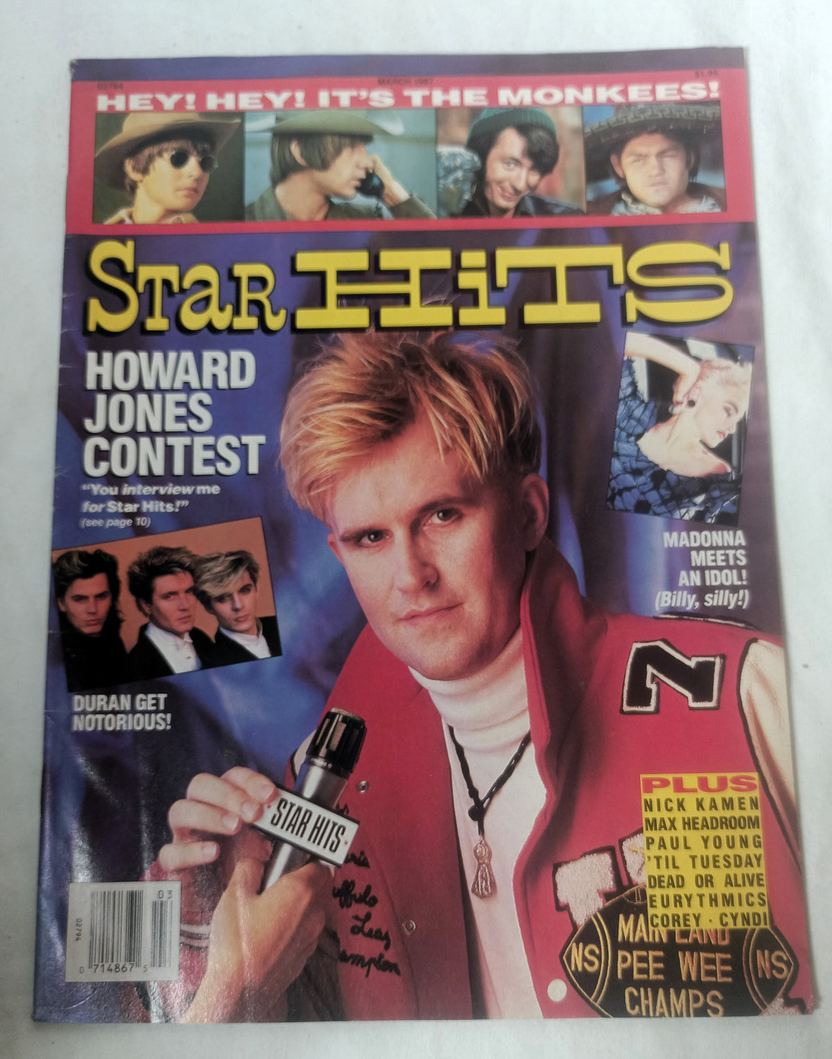 Star Hits Magazine March 1987 Howard Jones Monkees Police Til Tuesday - TulipStuff