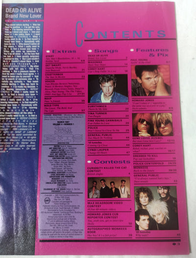 Star Hits Magazine March 1987 Howard Jones Monkees Police Til Tuesday - TulipStuff