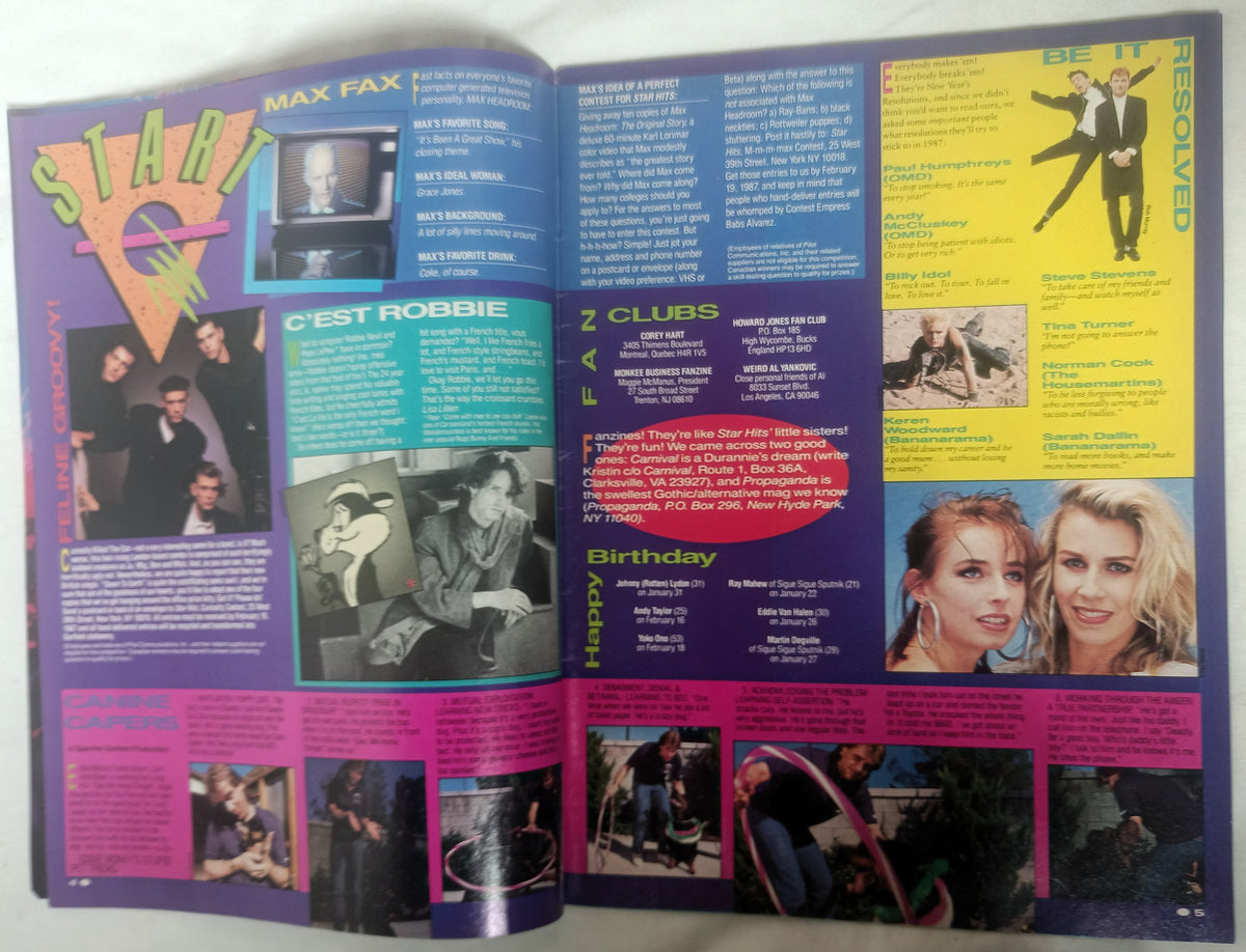 Star Hits Magazine March 1987 Howard Jones Monkees Police Til Tuesday - TulipStuff