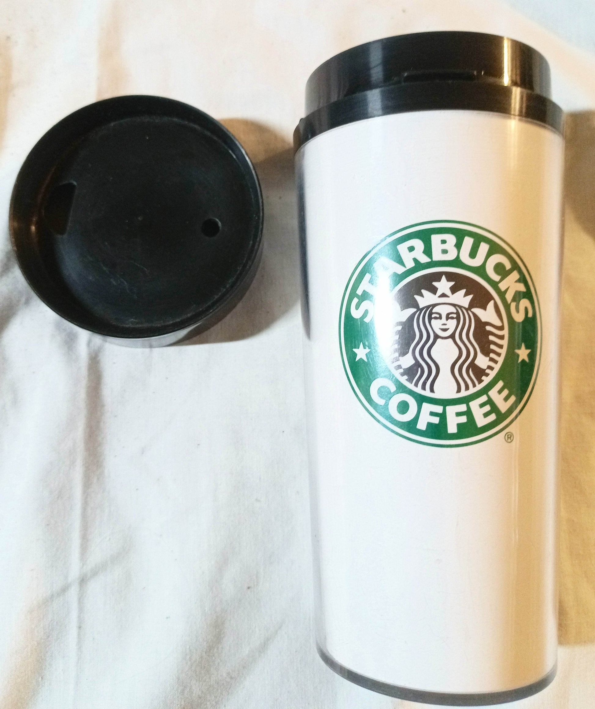 Starbucks Coffee 16 oz Thermo-Serv Tumbler Cup Siren Mermaid 1990's - TulipStuff