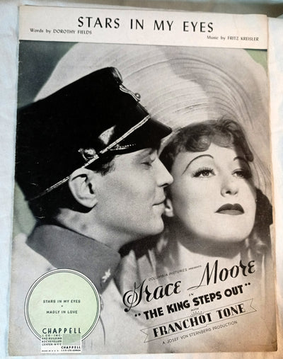 Stars In My Eyes The King Steps Out Grace Moore Sheet Music 1936 - TulipStuff