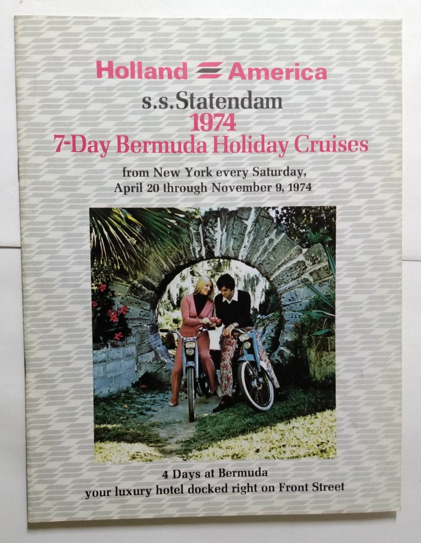 Holland America Cruises ss Statendam 1974 7-Day Bermuda Cruise Brochure - TulipStuff