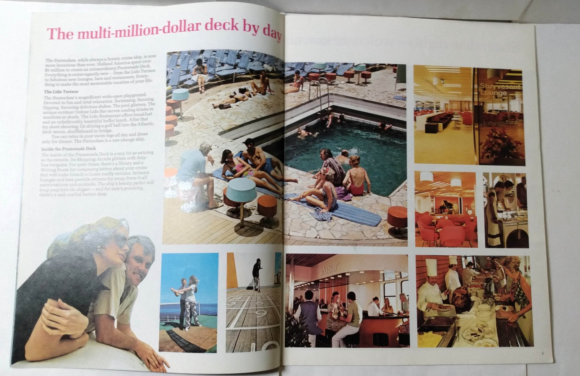 Holland America Cruises ss Statendam 1974 7-Day Bermuda Cruise Brochure - TulipStuff