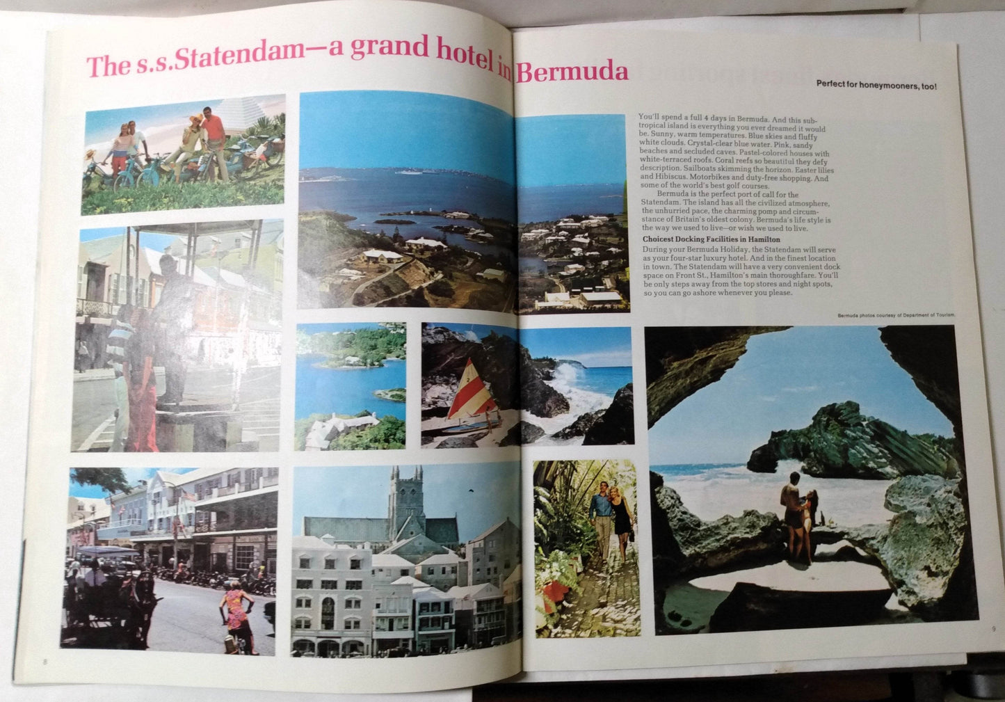 Holland America Cruises ss Statendam 1974 7-Day Bermuda Cruise Brochure - TulipStuff