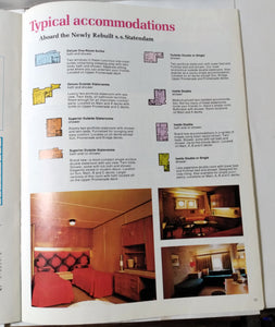 Holland America Cruises ss Statendam 1974 7-Day Bermuda Cruise Brochure - TulipStuff