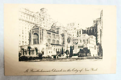 St Bartholomew's Episcopal Church Park Ave New York Early 1930's - TulipStuff