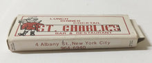 Load image into Gallery viewer, St. Charlie&#39;s Bar &amp; Restaurant Albany St NYC Matchbook 1980&#39;s - TulipStuff
