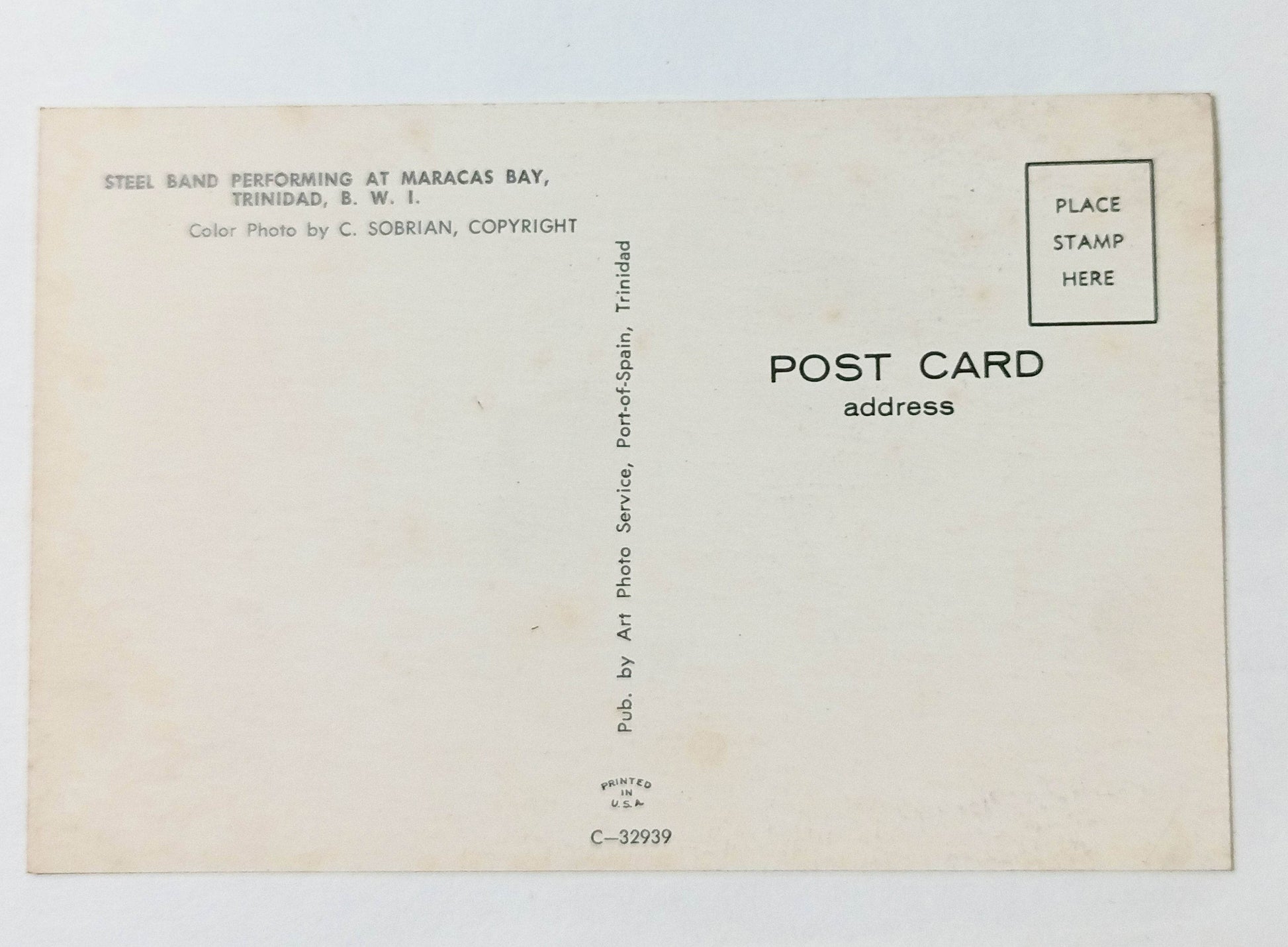 Steel Band Performing At Maracas Bay Trinidad Postcard Late 1950's - TulipStuff