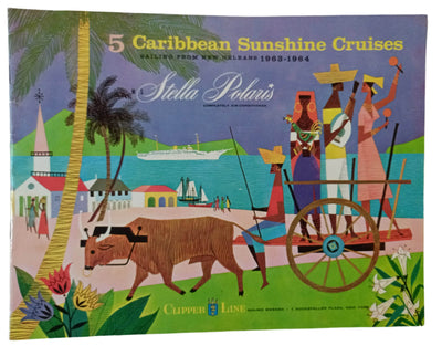 Clipper Line Stella Polaris 1963-64 Caribbean Sunshine Cruises Brochure - TulipStuff