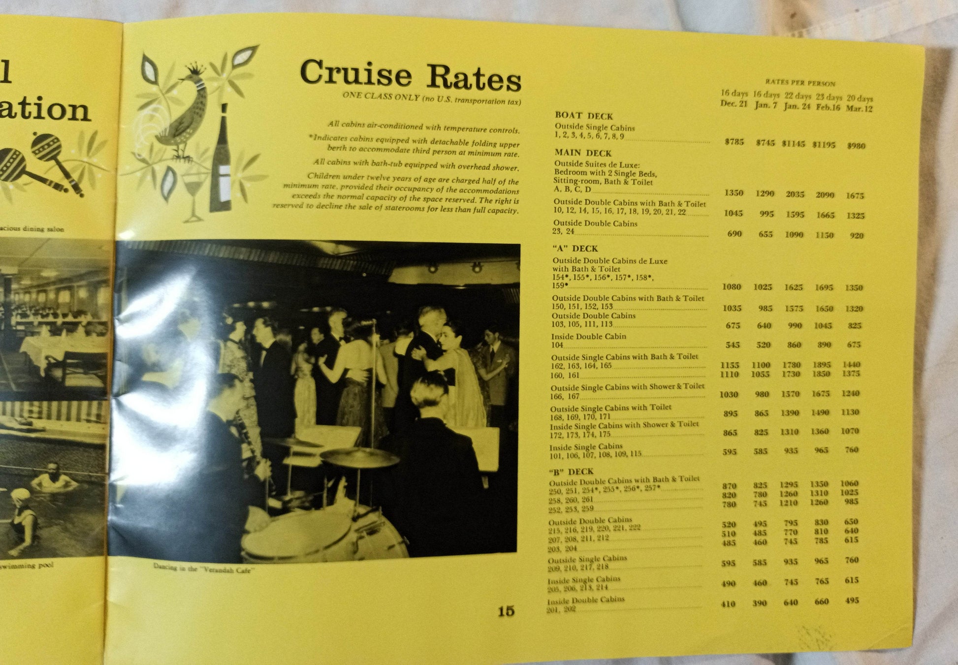 Clipper Line Stella Polaris 1963-64 Caribbean Sunshine Cruises Brochure - TulipStuff