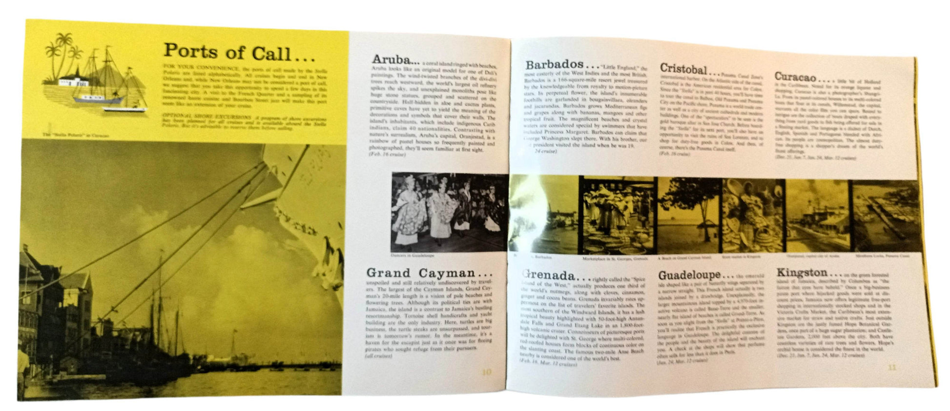 Clipper Line Stella Polaris 1963-64 Caribbean Sunshine Cruises Brochure - TulipStuff