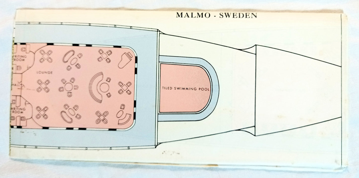 Stella Polaris Clipper Line Cruise Ship Deck Plans Sweden 1958 - TulipStuff