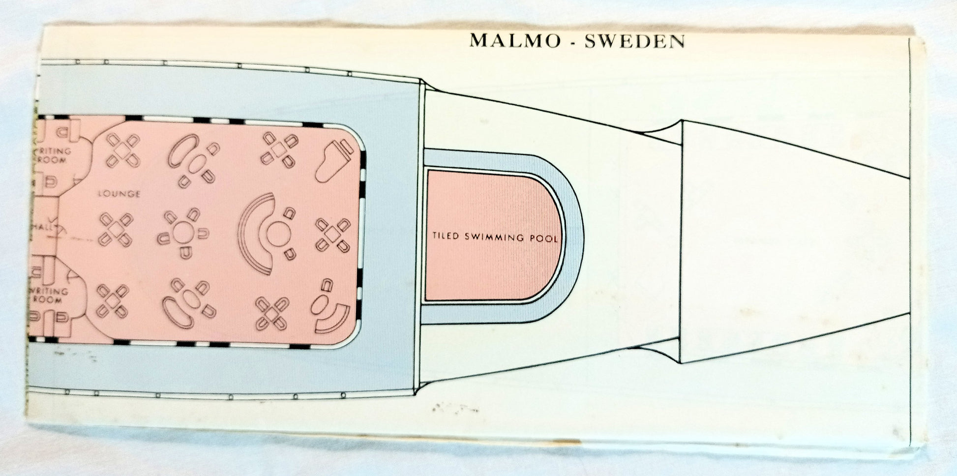 Stella Polaris Clipper Line Cruise Ship Deck Plans Sweden 1958 - TulipStuff