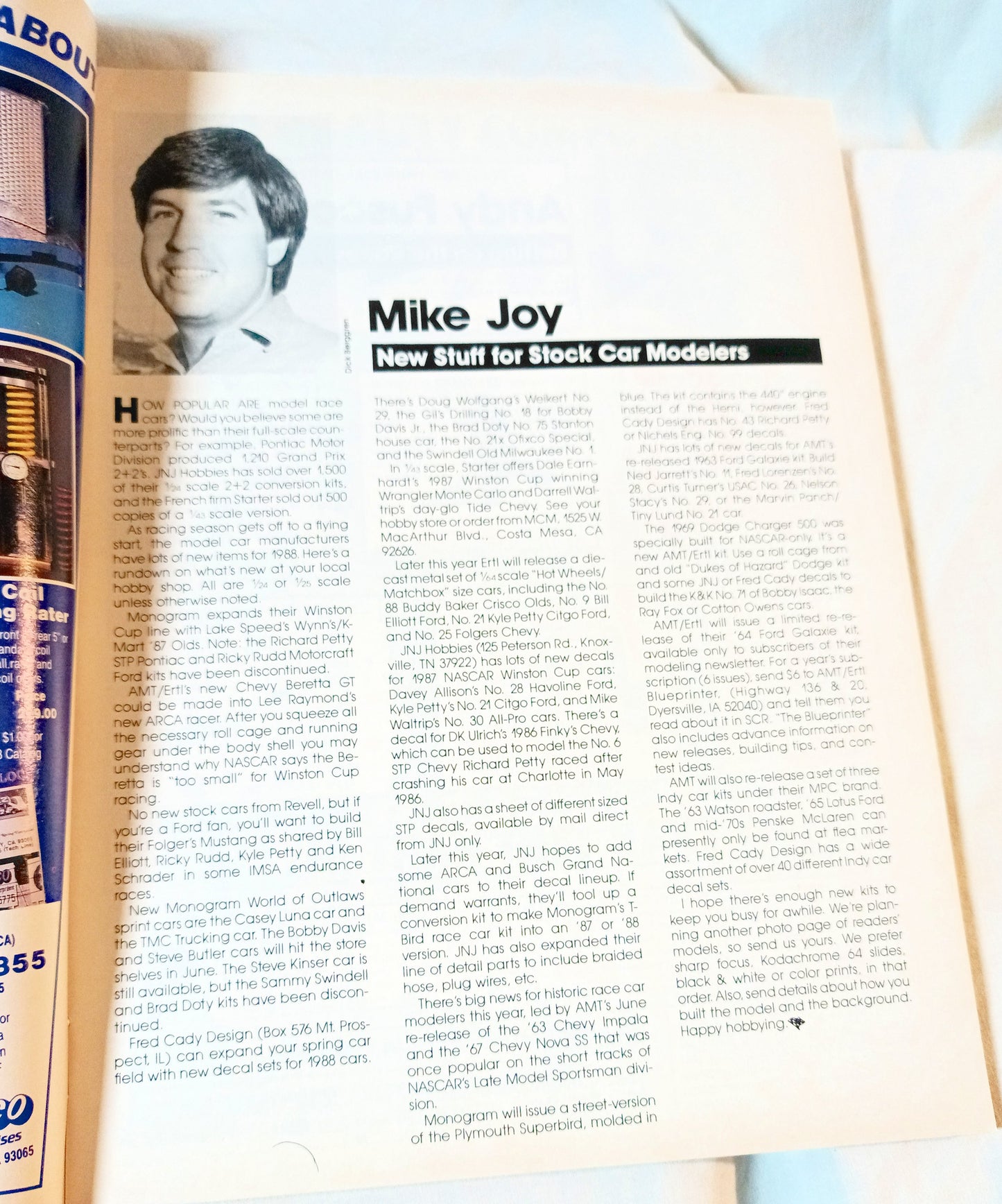 Stock Car Racing Magazine April 1988 Ken Schrader Winston Cup Cars - TulipStuff