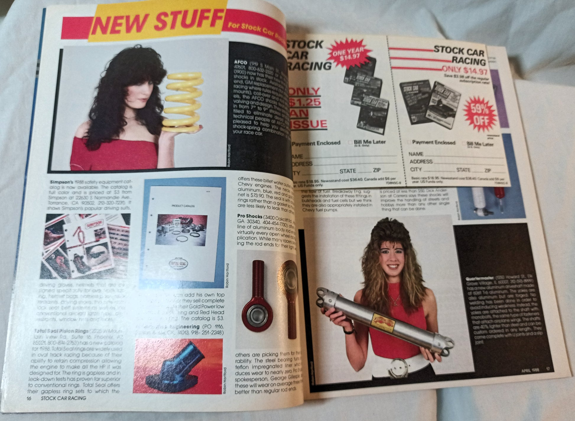 Stock Car Racing Magazine April 1988 Ken Schrader Winston Cup Cars - TulipStuff