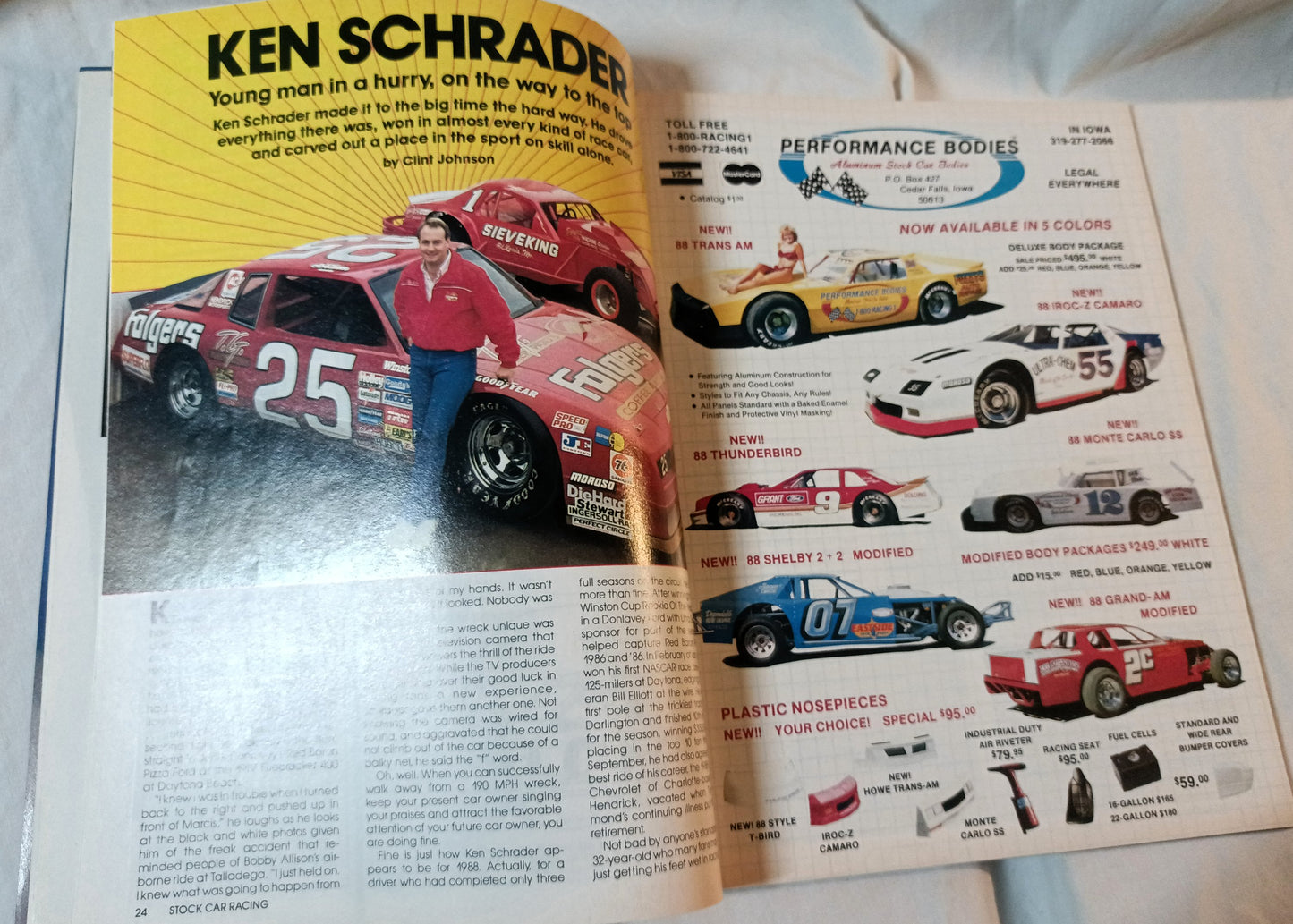 Stock Car Racing Magazine April 1988 Ken Schrader Winston Cup Cars - TulipStuff