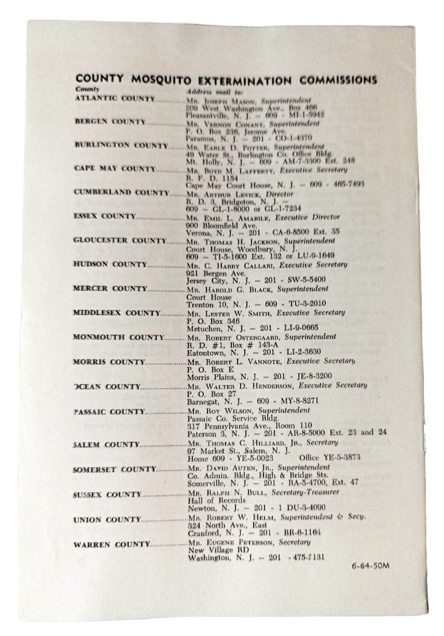 The Story Of The Mosquito And Its Control New Jersey 1964 - TulipStuff