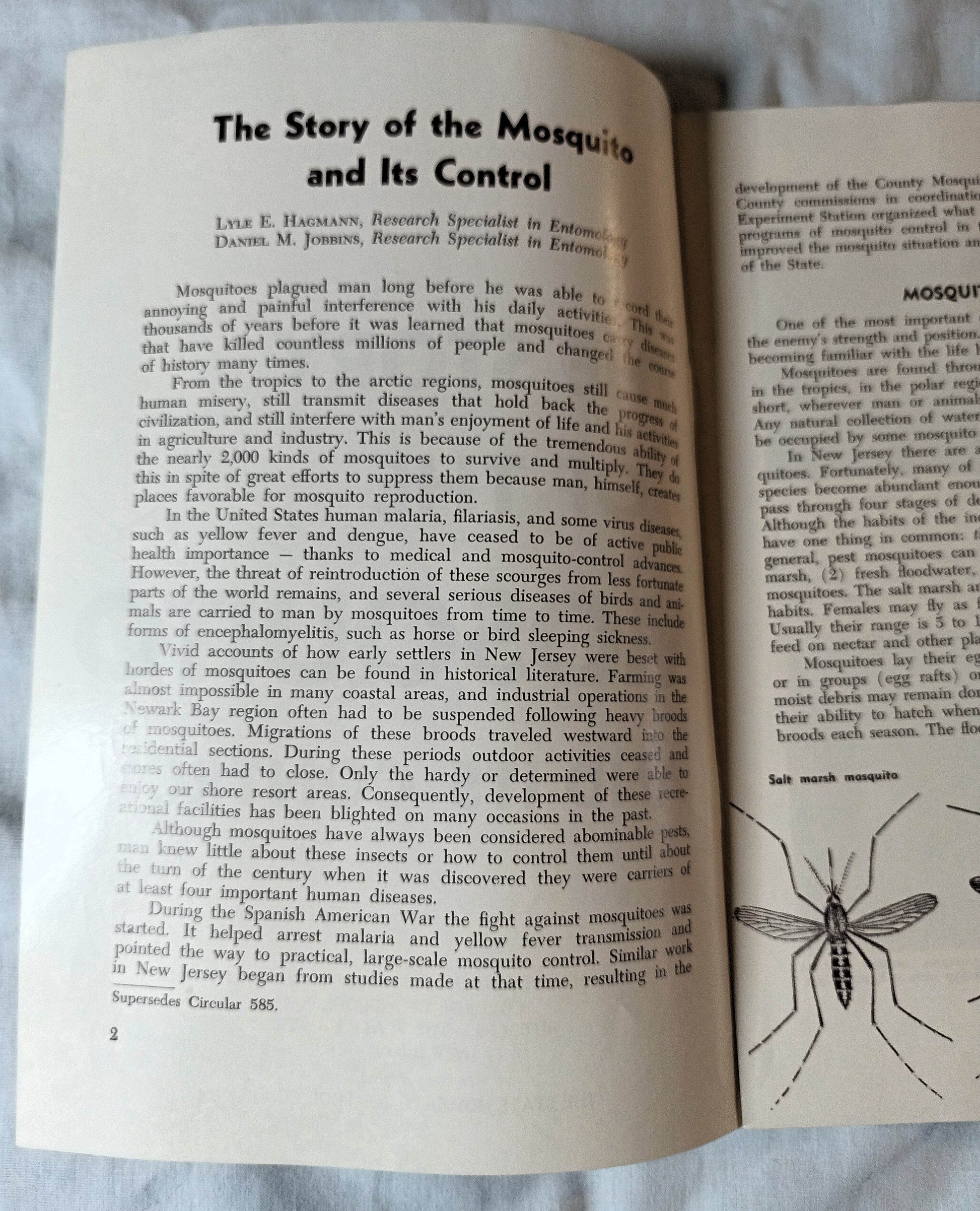 The Story Of The Mosquito And Its Control New Jersey 1964 - TulipStuff