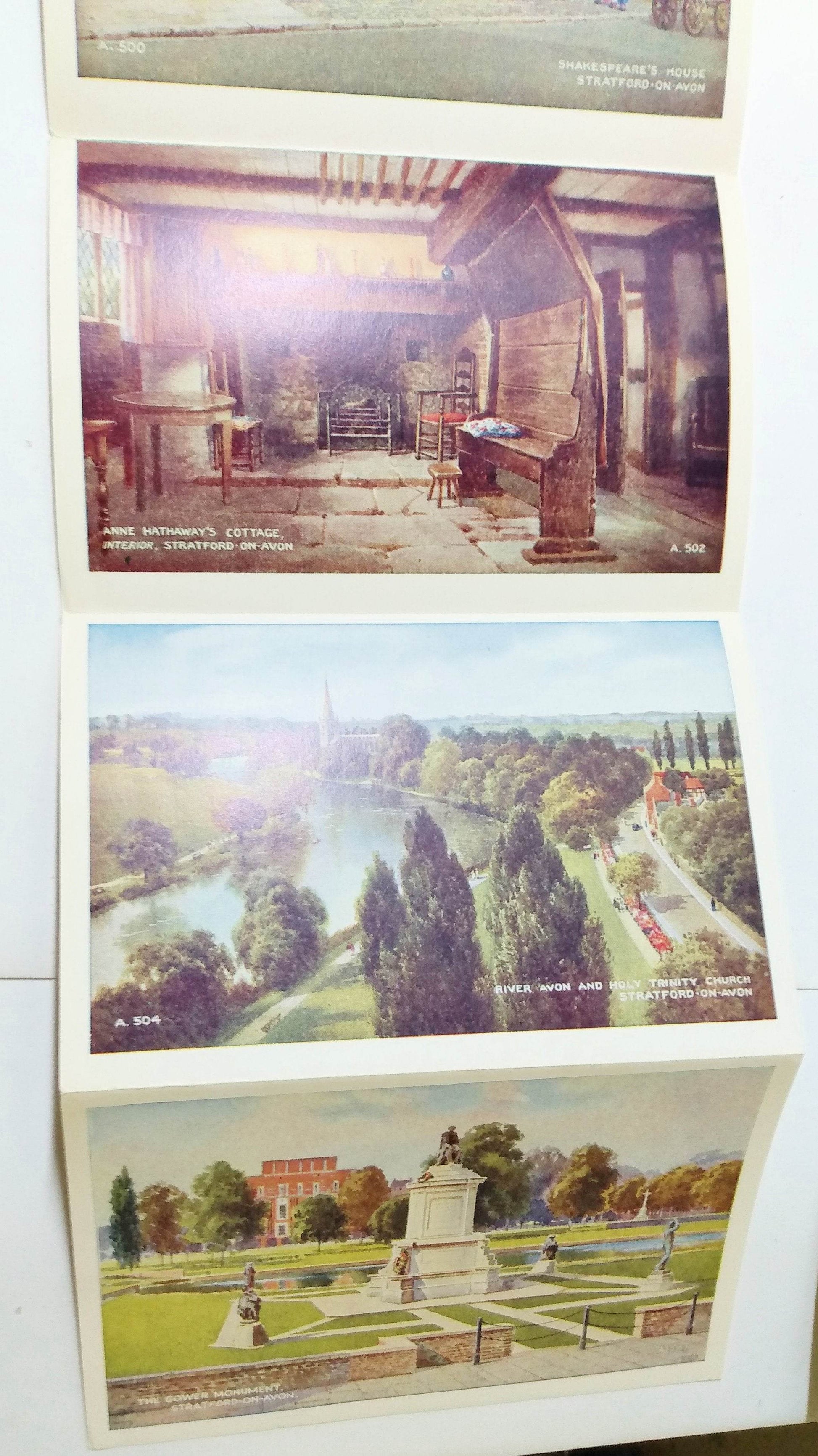 Art Colour 6 View Letter Card of Stratford-on-Avon Valentine and Sons - TulipStuff