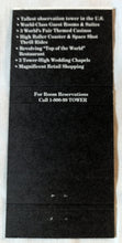 Load image into Gallery viewer, Stratosphere Hotel Casino Tower Las Vegas NV Matchbook Cover 1990&#39;s - TulipStuff

