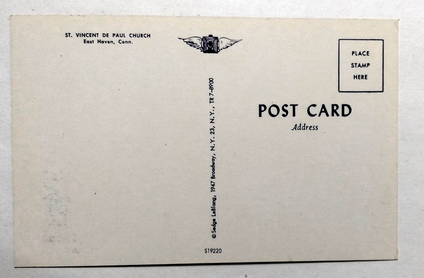 St Vincent De Paul Roman Catholic Church East Haven Connecticut 1950's - TulipStuff