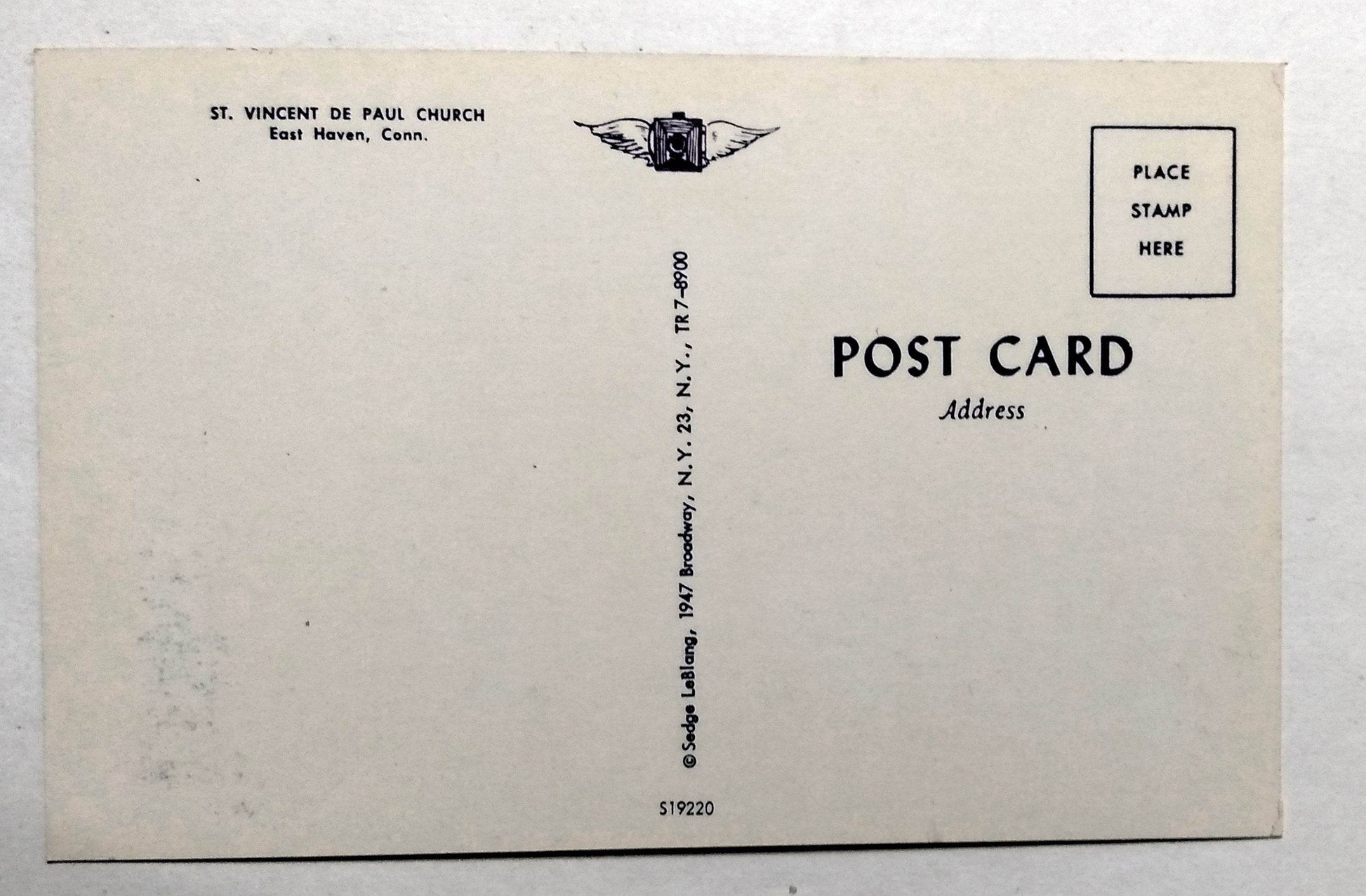 St Vincent De Paul Roman Catholic Church East Haven Connecticut 1950's - TulipStuff