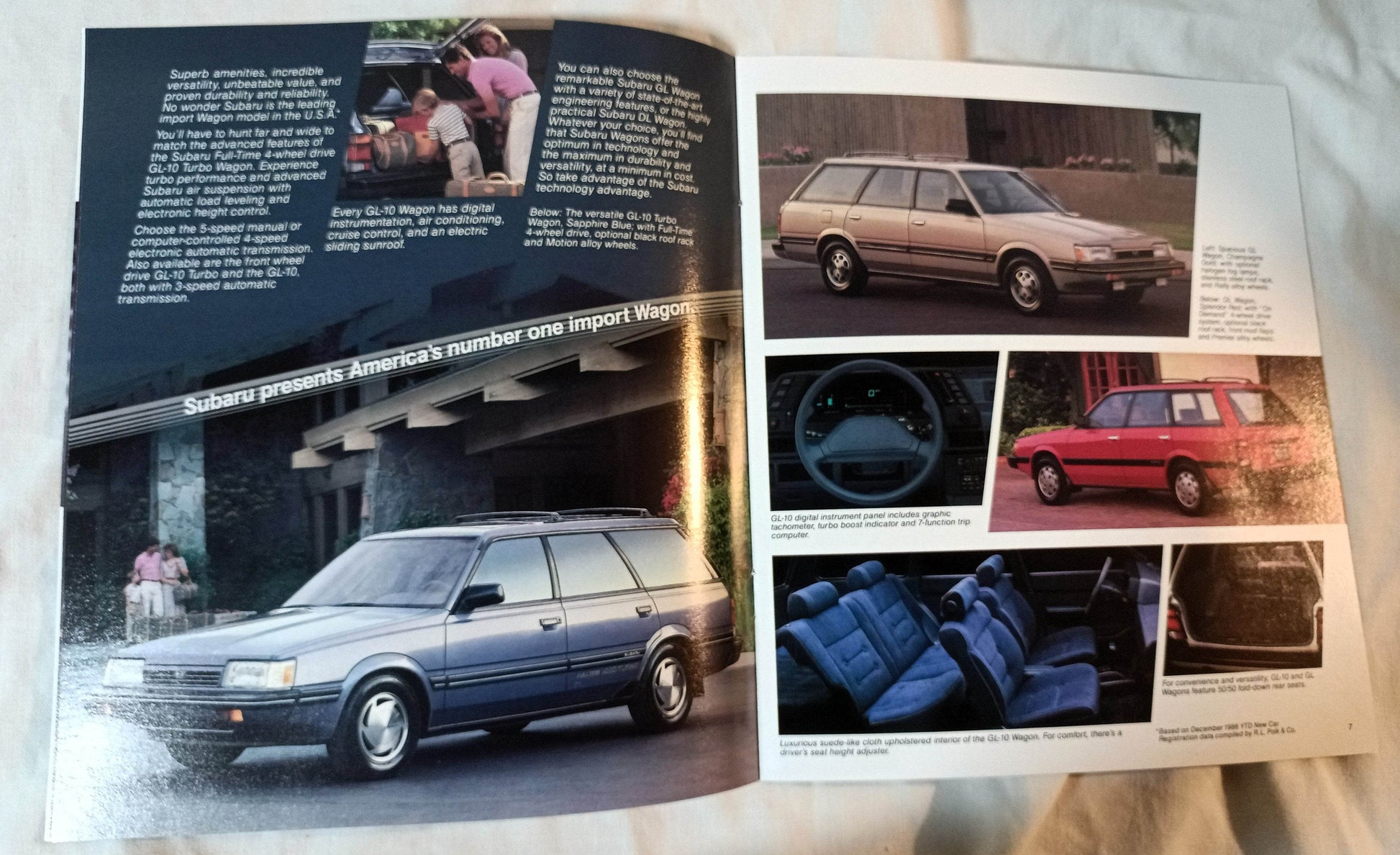 Subaru 1988 US Full Line Dealer Sales Brochure Justy XT Sedan Wagon - TulipStuff