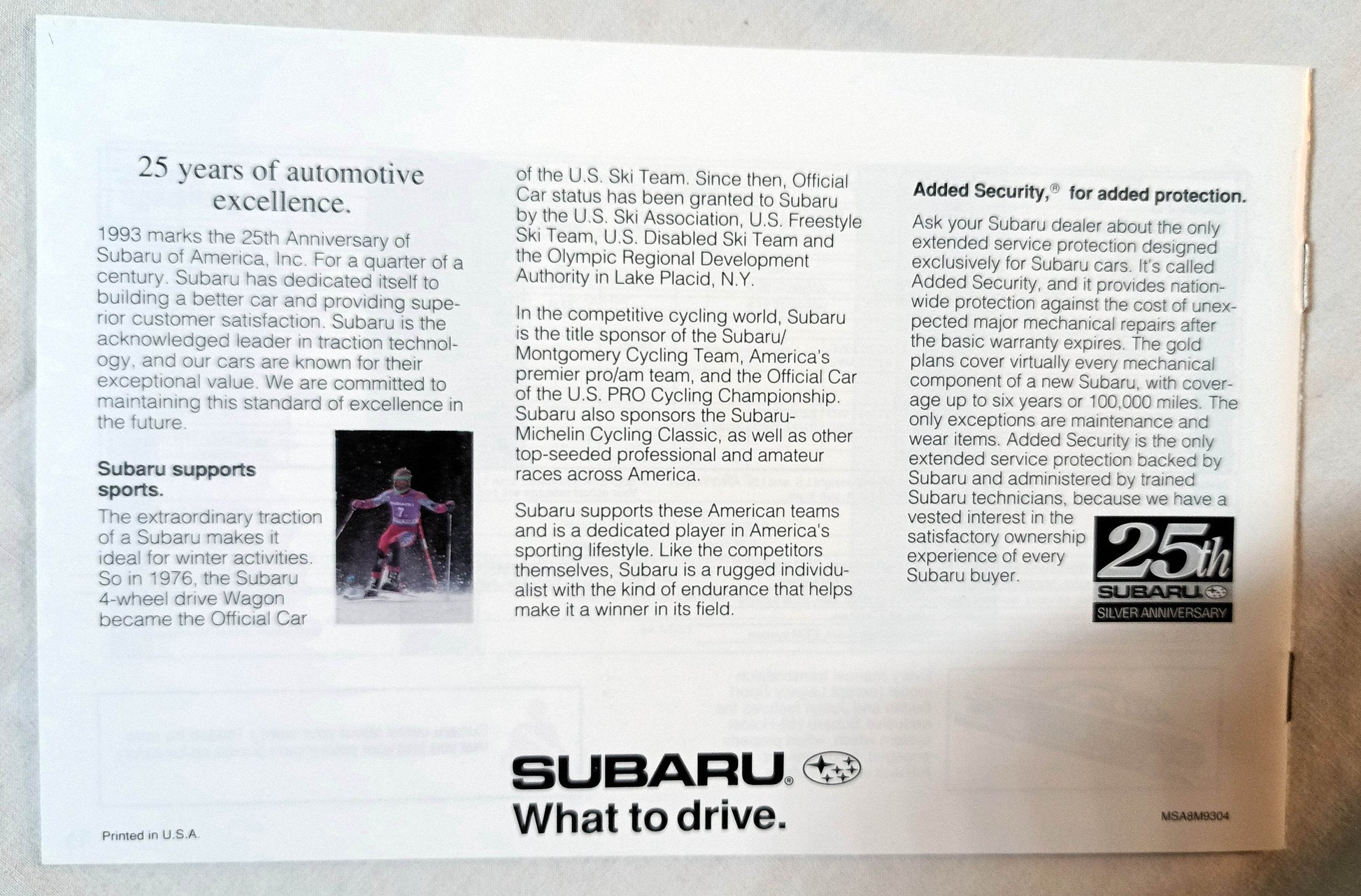 Subaru 1993 US Full Line Dealer Sales Brochure Legacy SVX Loyale Justy - TulipStuff