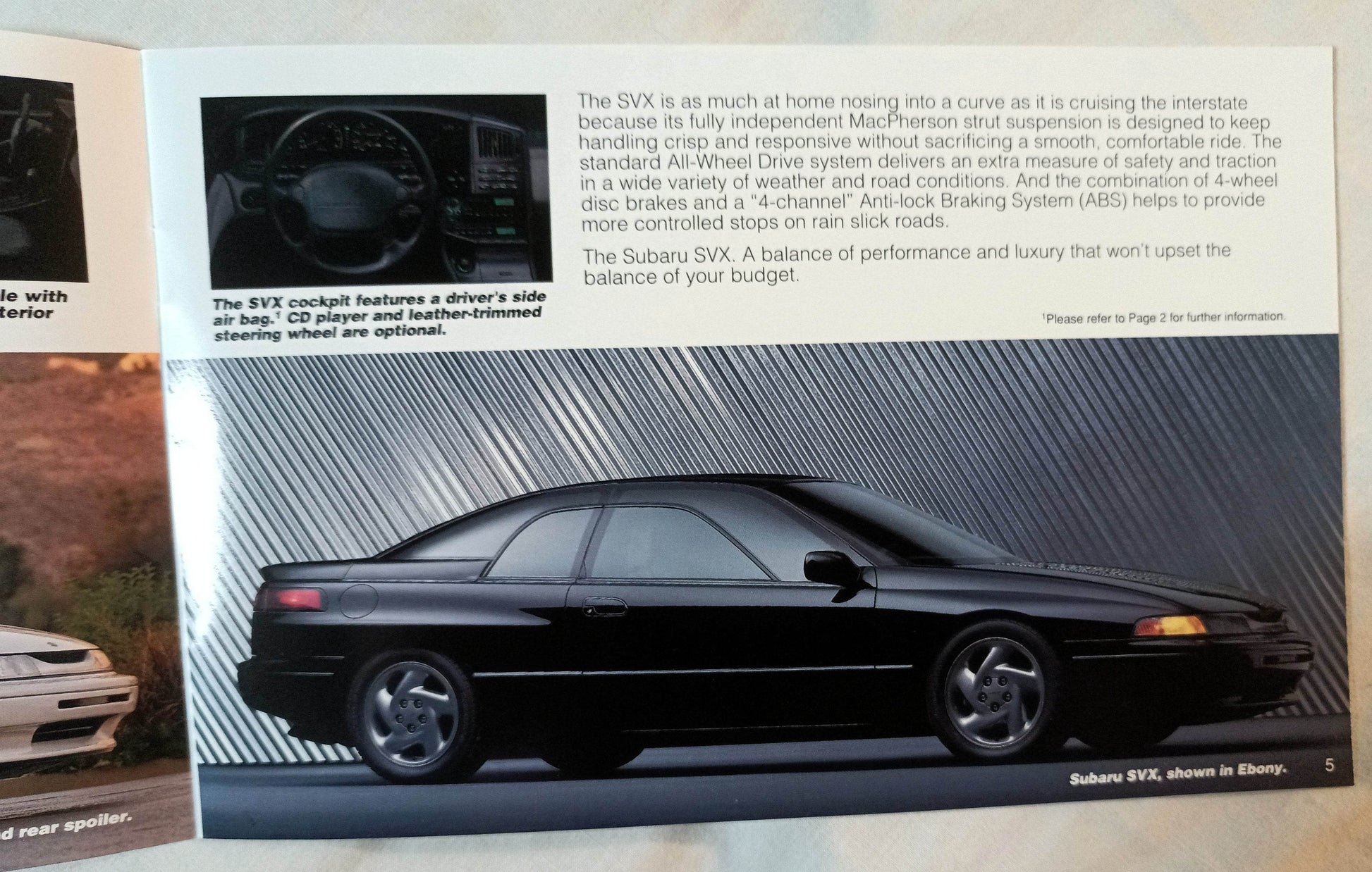 Subaru 1993 US Full Line Dealer Sales Brochure Legacy SVX Loyale Justy - TulipStuff