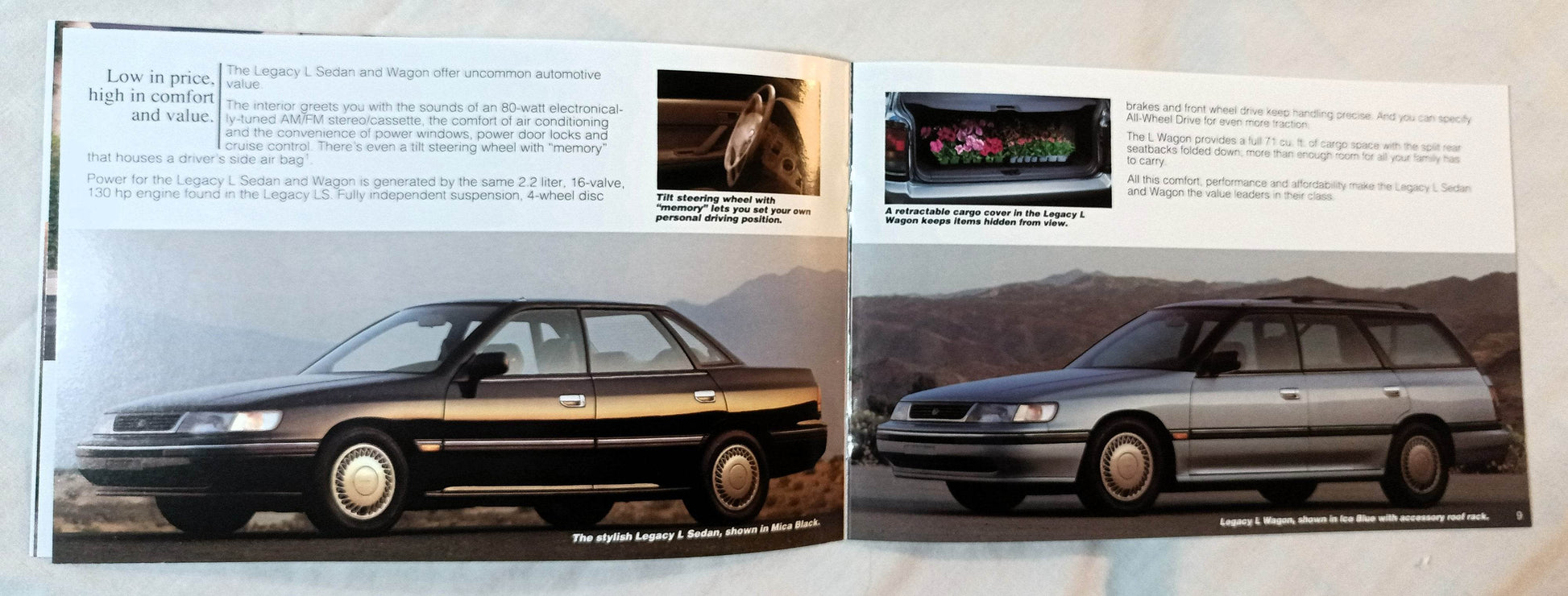 Subaru 1993 US Full Line Dealer Sales Brochure Legacy SVX Loyale Justy - TulipStuff