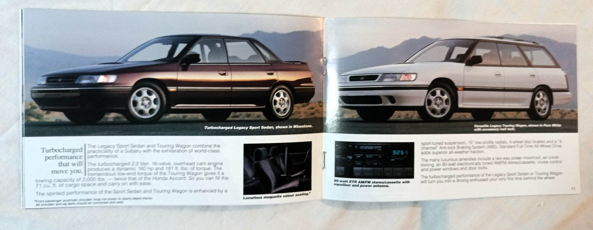 Subaru 1993 US Full Line Dealer Sales Brochure Legacy SVX Loyale Justy - TulipStuff