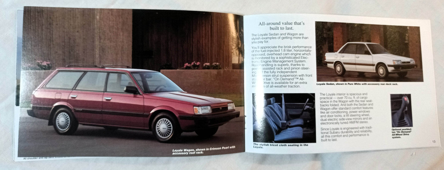 Subaru 1993 US Full Line Dealer Sales Brochure Legacy SVX Loyale Justy - TulipStuff