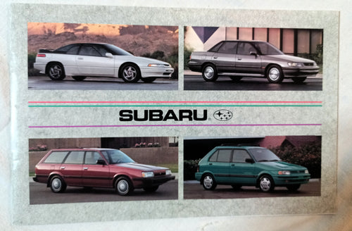 Subaru 1993 US Full Line Dealer Sales Brochure Legacy SVX Loyale Justy - TulipStuff