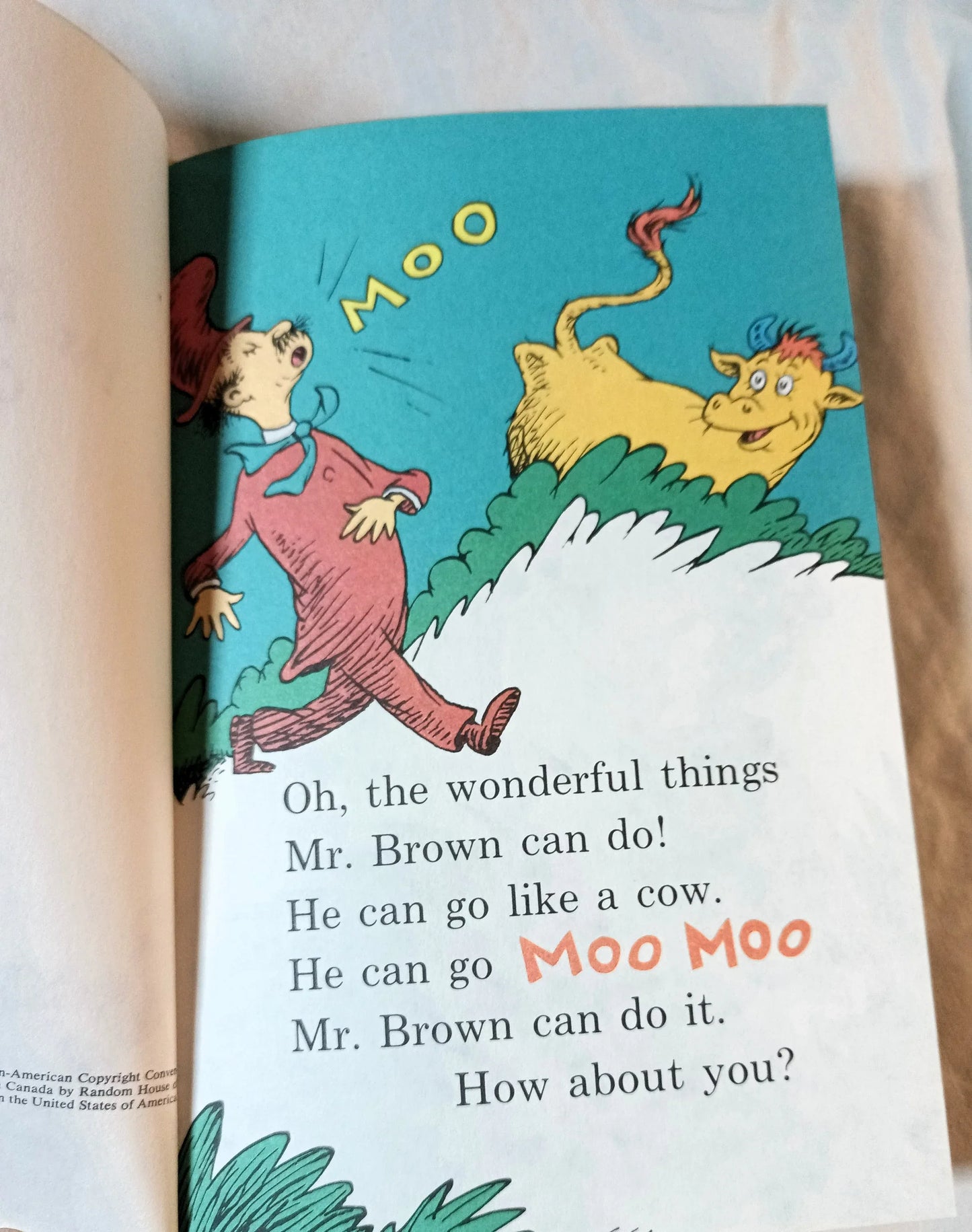 Dr Seuss Mr Brown Can Moo Can You Book Club Edition 1970 - TulipStuff