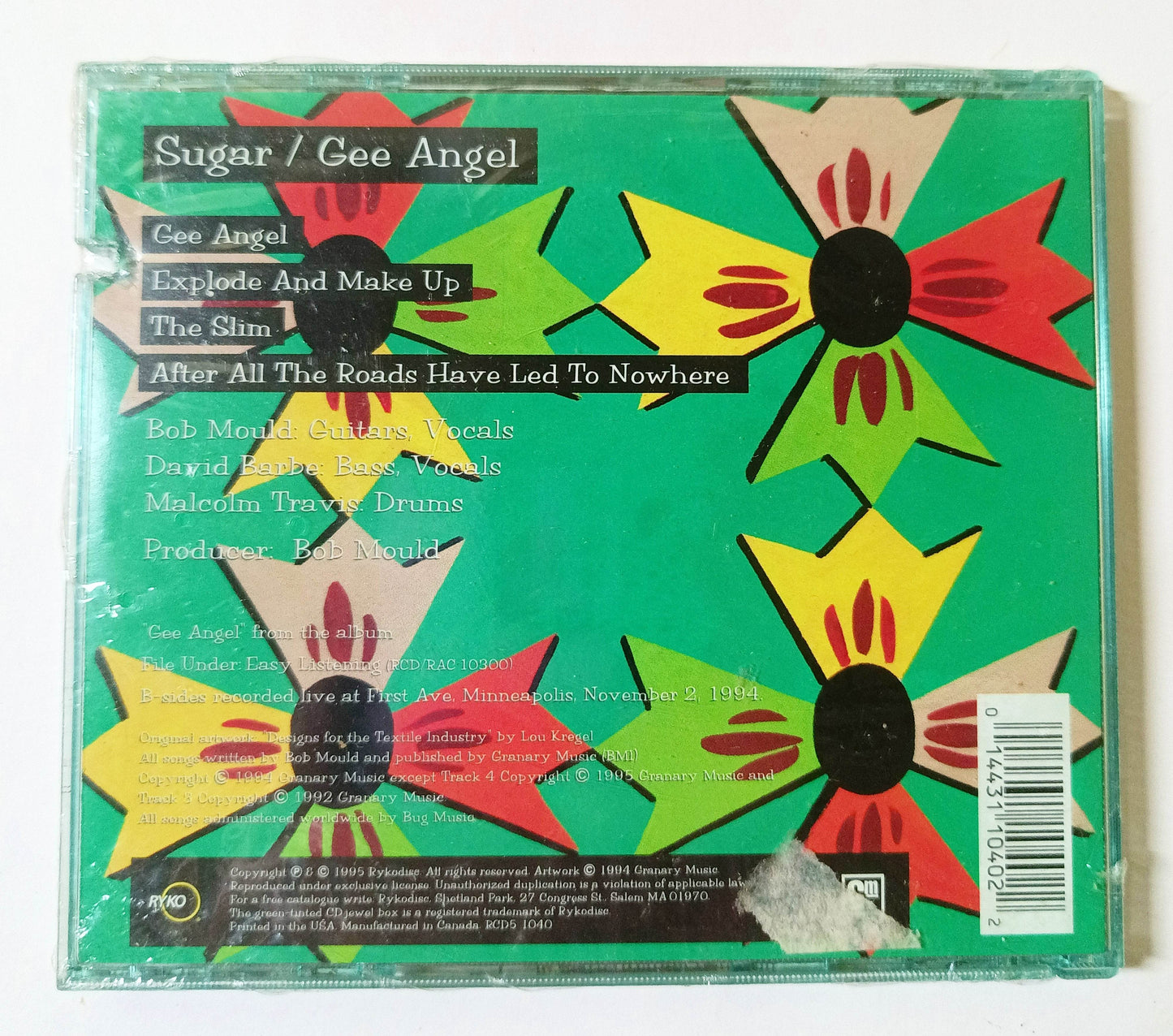 Sugar Gee Angel Alternative Rock EP CD Rykodisc 1994 - TulipStuff