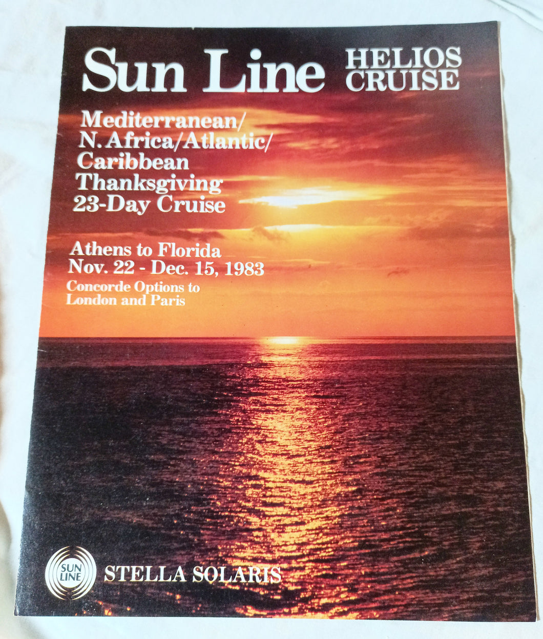 Sun Line Stella Solaris Thanksgiving Helios Cruise Brochure 1983 - TulipStuff