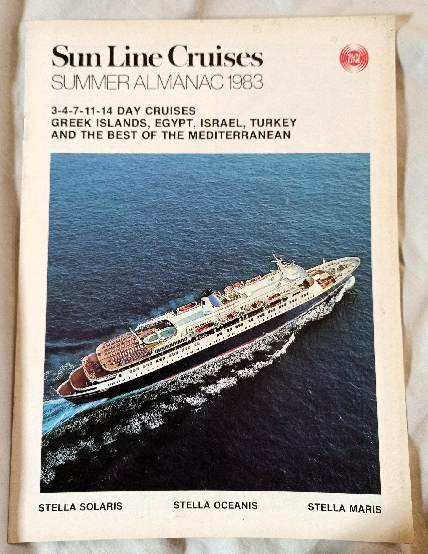 Sun Line 1983 Summer Cruises Brochure Stella Solaris Maris Oceanis - TulipStuff