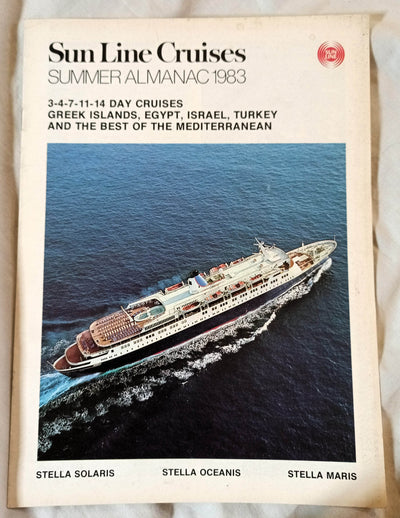 Sun Line 1983 Summer Cruises Brochure Stella Solaris Maris Oceanis - TulipStuff