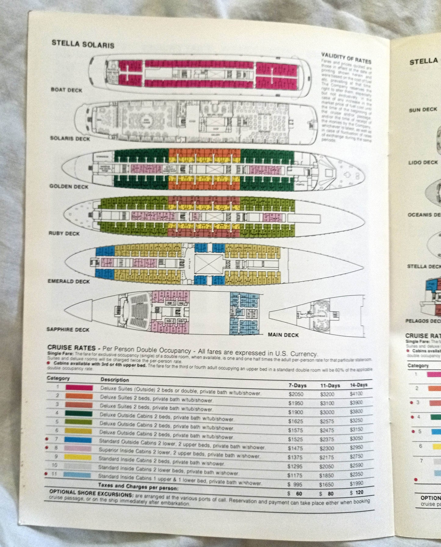 Sun Line 1983 Summer Cruises Brochure Stella Solaris Maris Oceanis - TulipStuff