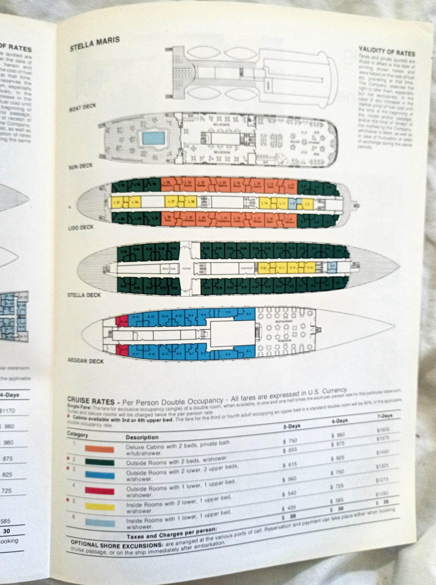 Sun Line 1983 Summer Cruises Brochure Stella Solaris Maris Oceanis - TulipStuff