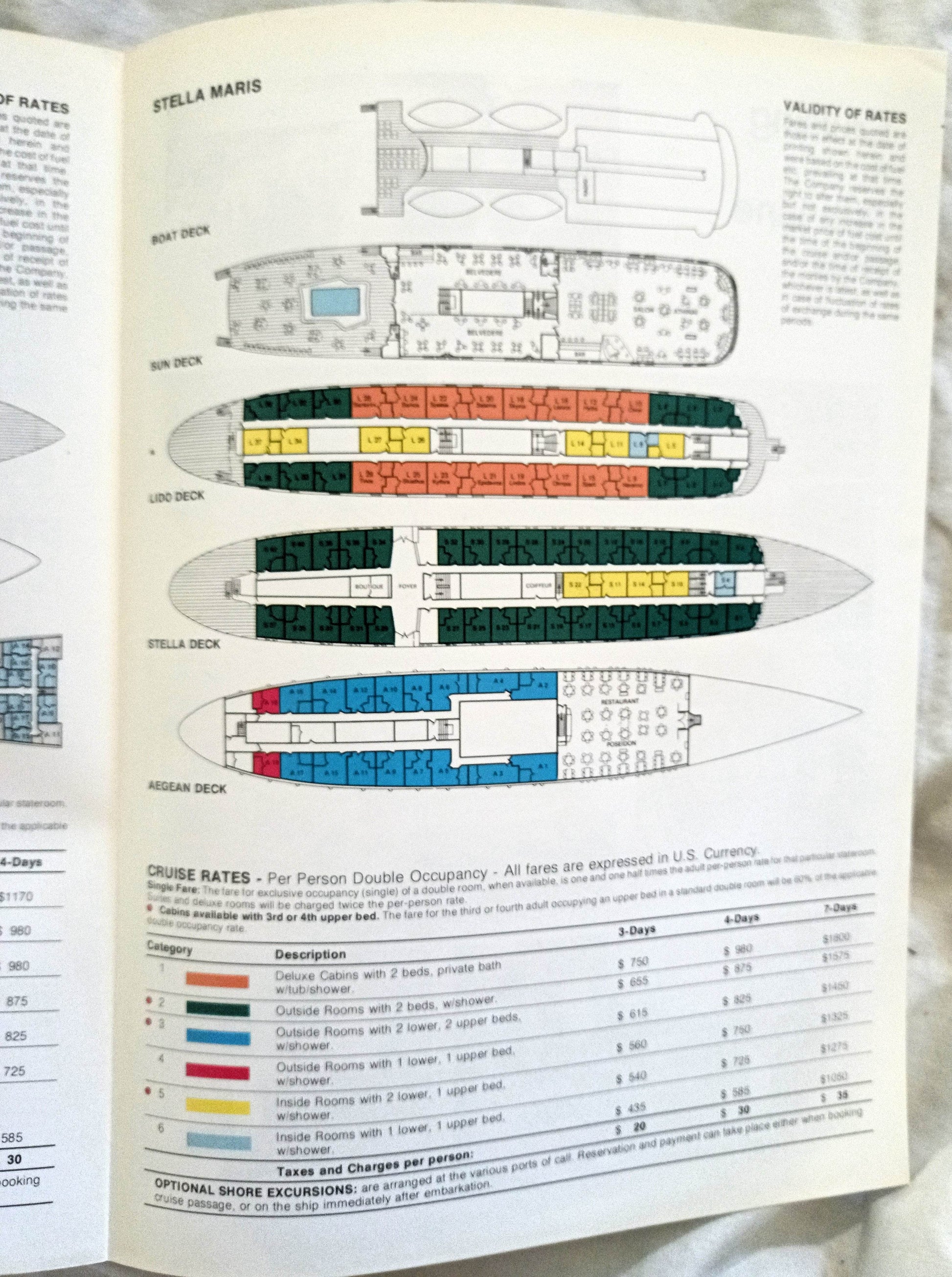 Sun Line 1983 Summer Cruises Brochure Stella Solaris Maris Oceanis - TulipStuff