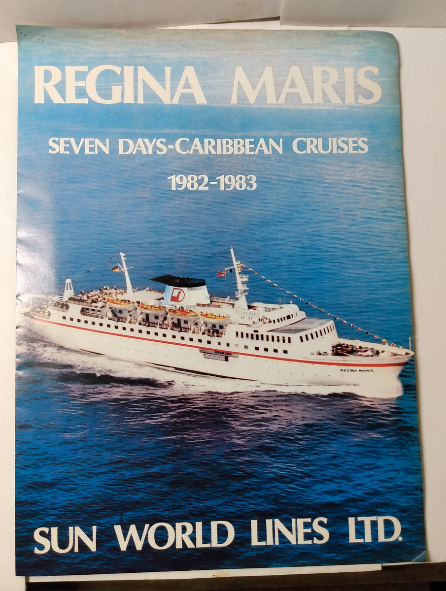 Sun World Lines Regina Maris 1982-83 Caribbean Cruise Brochure – TulipStuff