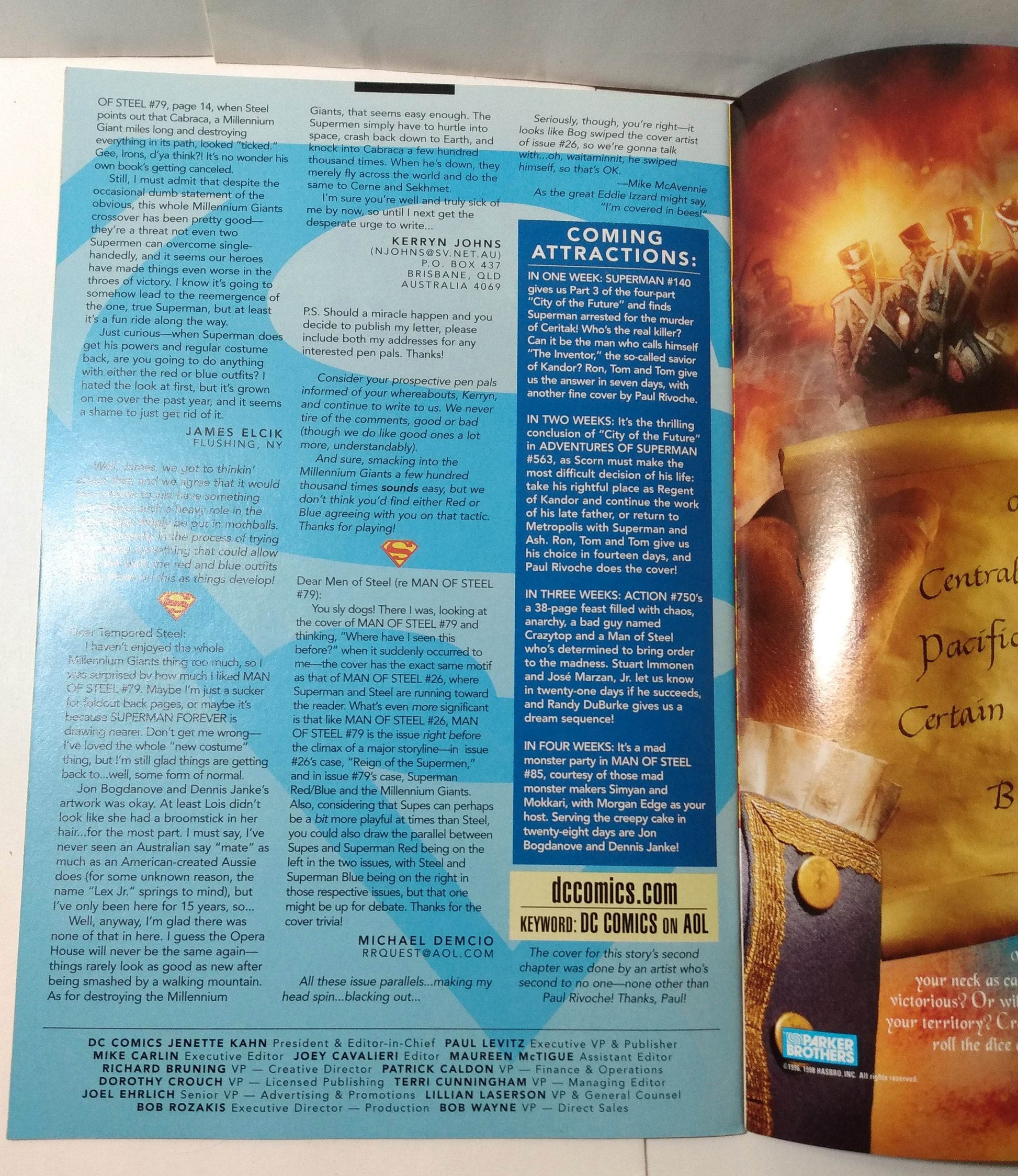 Superman The Man Of Steel Issue 84 December 1998 DC Comics - TulipStuff