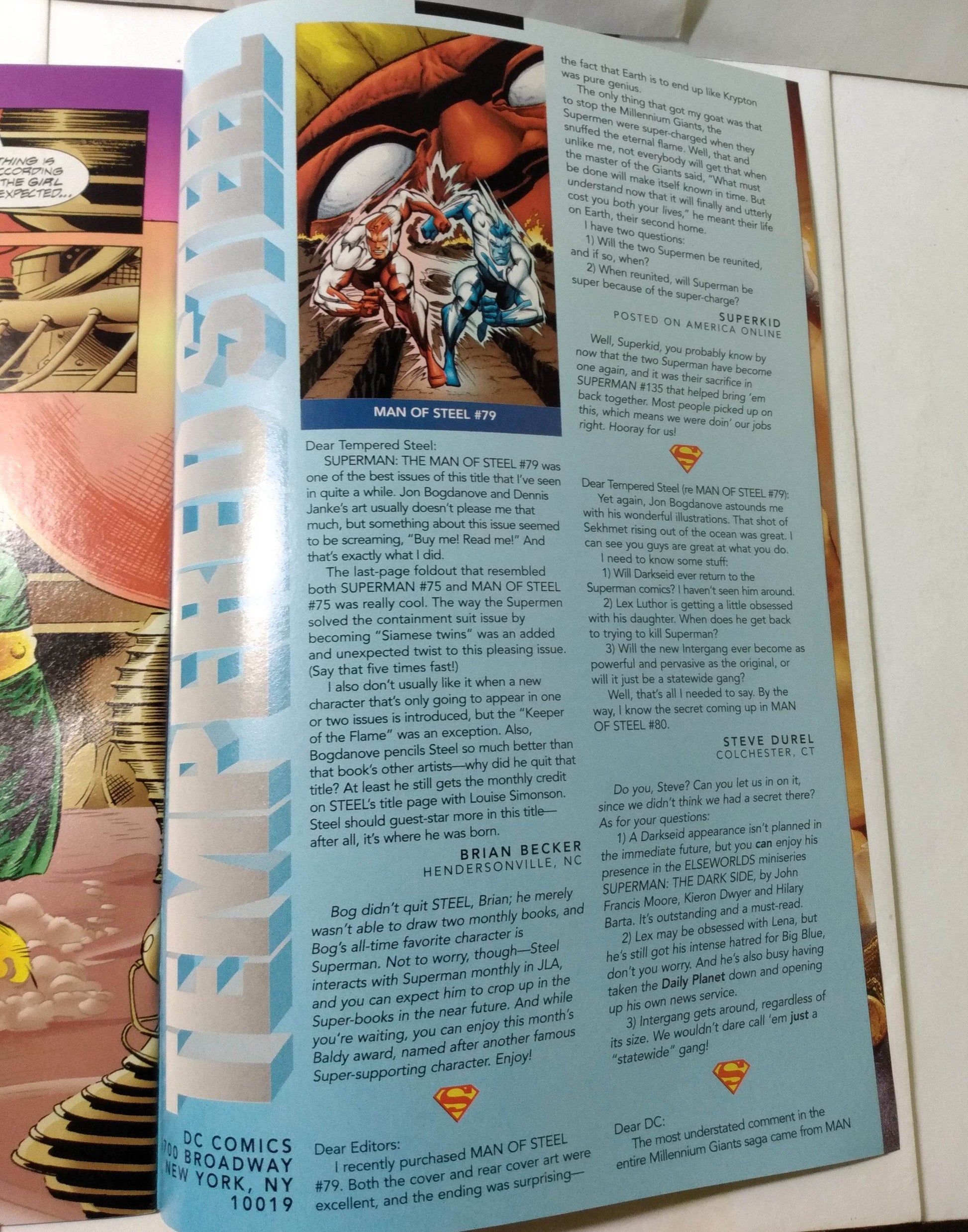 Superman The Man Of Steel Issue 84 December 1998 DC Comics - TulipStuff