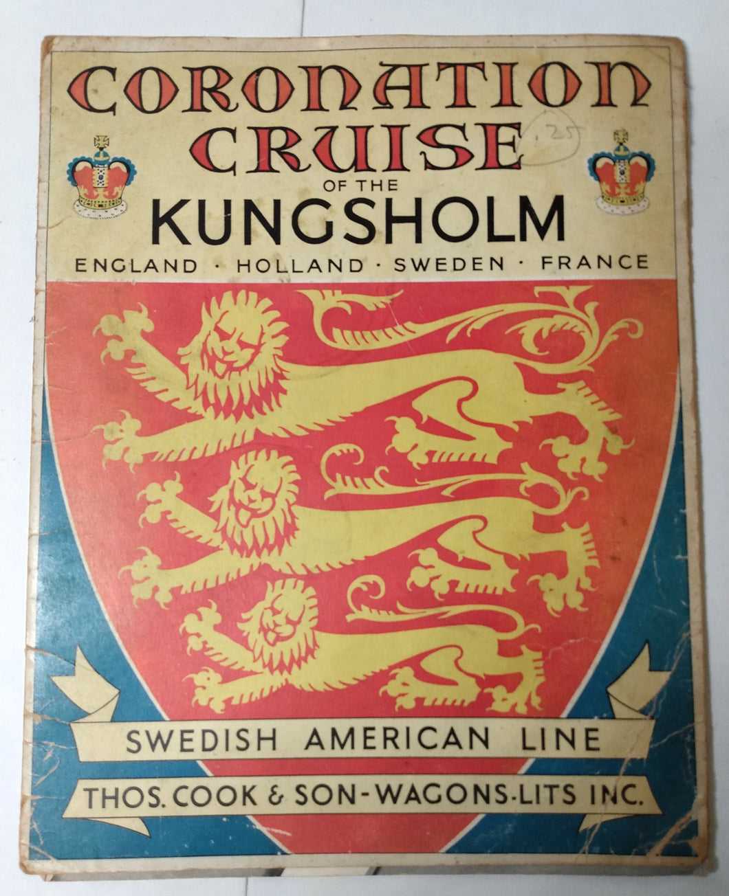 Swedish American Line Kungsholm 1937 Coronation King George VI Cruise - TulipStuff