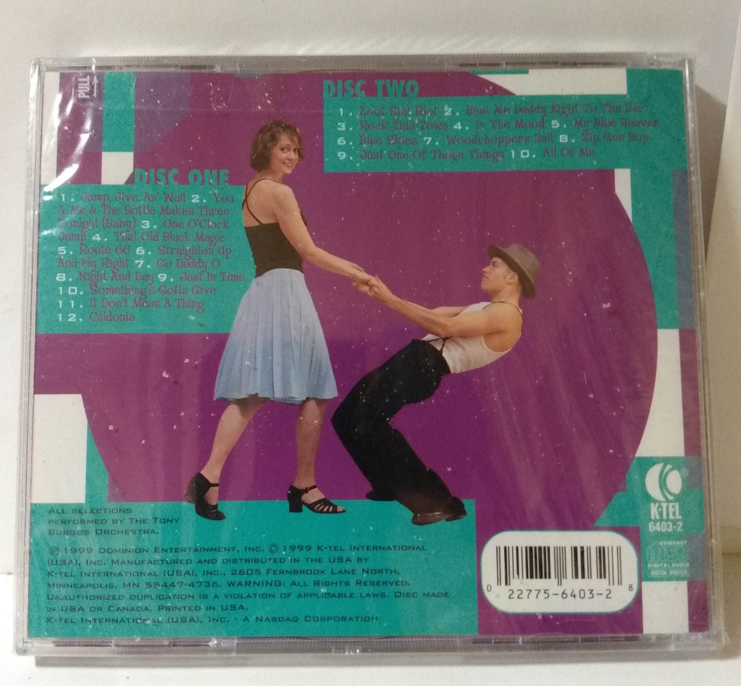 Swing Party 2000 2-CD Tony Burgos Orchestra Set K-Tel - TulipStuff